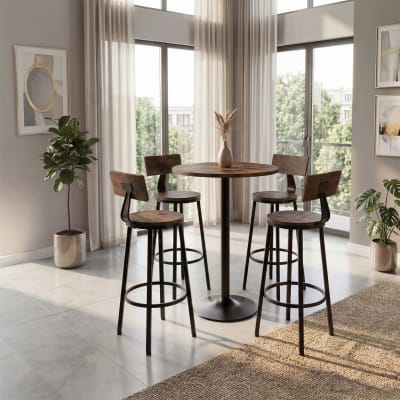4 pièces tabourets de bar industriel color industrial dark
