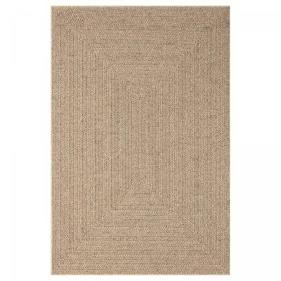 Tapis extérieur intérieur aspect jute ton sur ton beige 200x290