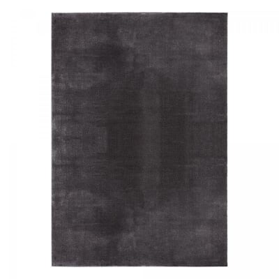 Tapis salon à l'aspect : shaggy, tapis de couleur anthracite 160x220