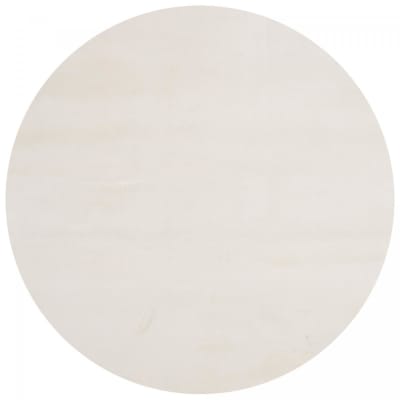 Tapis rond , motif uni, tapis shaggy doux crème ø120cm