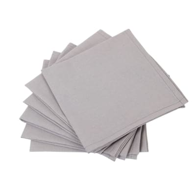 Lot de 6 serviettes de table coton lin metis
