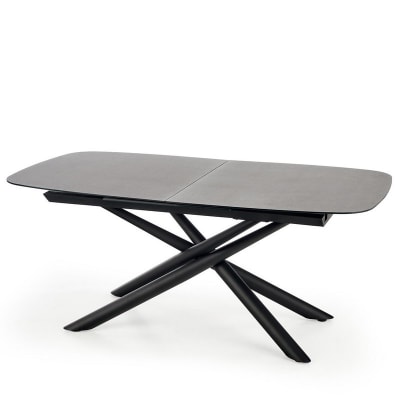 Table de salle à manger extensible avec plateau en verre