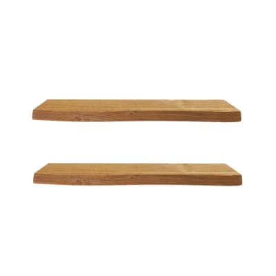Étagère murale sapin massif marron clair 2 étagères 60x20 cm