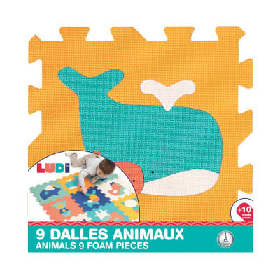 9 dalles animaux mousse a assembler