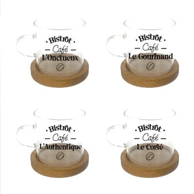 Coffret de 4 tasses à café