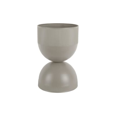 Pot à fleurs métal gris 25.5x25.5x39cm