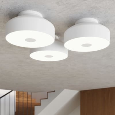 Plafonnier blanche à 4 lumières