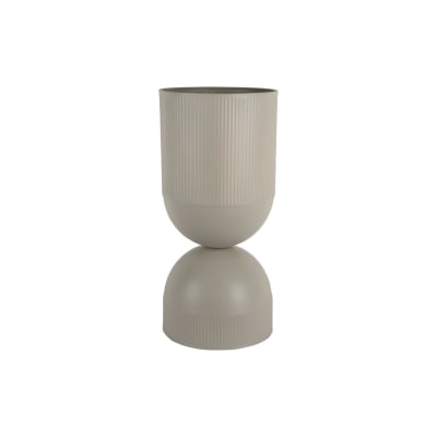 Pot à fleurs métal gris 25.5x25.5x55cm