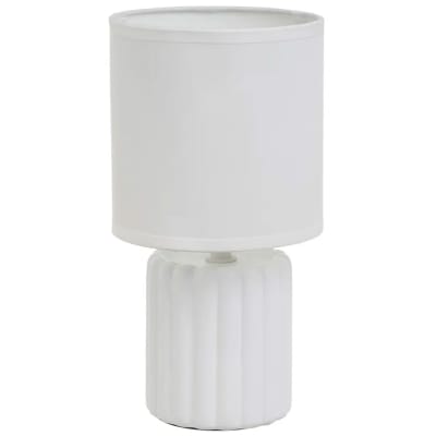 Lampe à poser céramique blanche 13x13x24cm