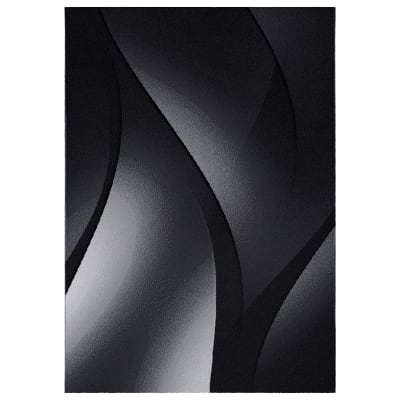 Tapis à motifs graphique noir 80x300cm