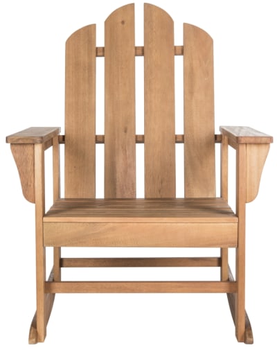 Fauteuil à bascule pour l'extérieur en bois, naturel