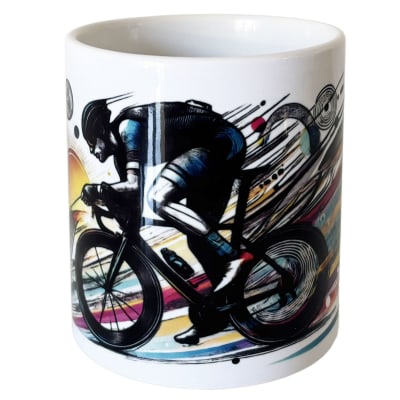 Pot à crayons en céramique cyclisme