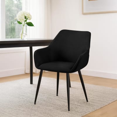 Chaise salle à manger avec pieds en stoff noir