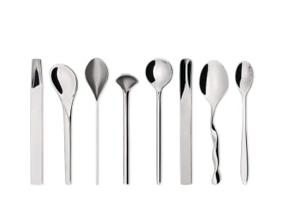 8 Cuillère à café acier inoxydable argente