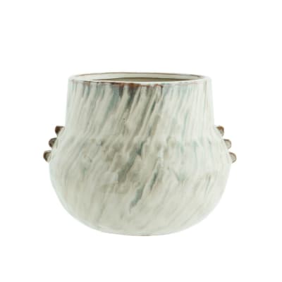 Vase grès vert jade 21x21