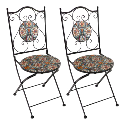 2 chaises de bistrot pliables casa del sol