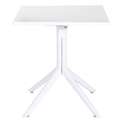 Table de jardin en polypropylène recyclé blanc 70x70x75 cm