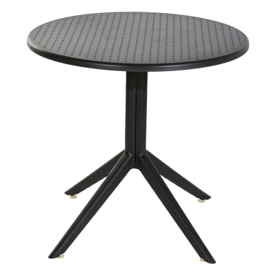 Table de jardin en polypropylène recyclé noir 80x80x75 cm