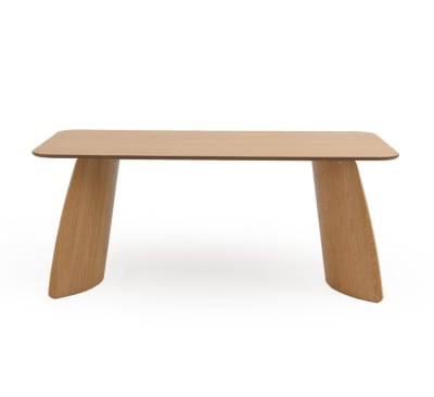Table de salle à manger rectangulaire en contreplaqué de chêne