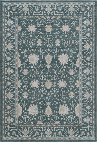 Tapis en polyester recyclé bleu 120 x 170 cm