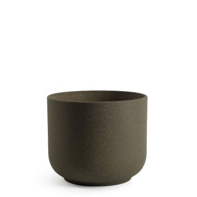 Cache-pot décoratif en ciment marron granito h37