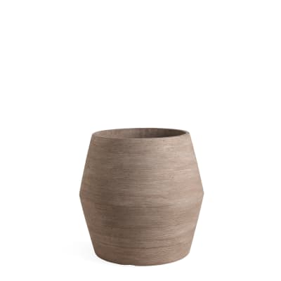 Cache-pot décoratif en ciment marron clair h43