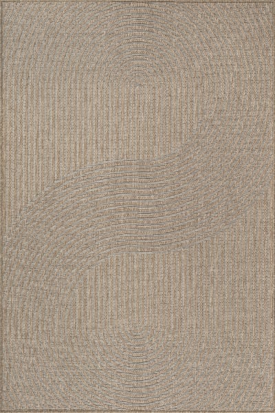 Tapis extérieur intérieur moderne, beige, 80 x 200 cm