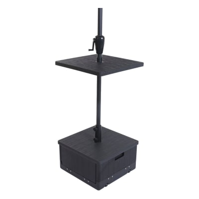 Pied de parasol en pvc et synthetique noir 53x53x30 cm 55 kg