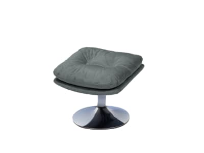 Repose-pied moderne et confortable gris foncé avec pied acier