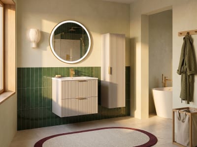 Ensemble salle de bain mdf beige