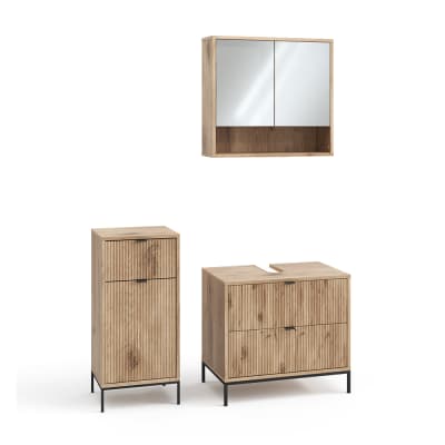 Meubles bain 3 pièces chêne viking 70x63cm