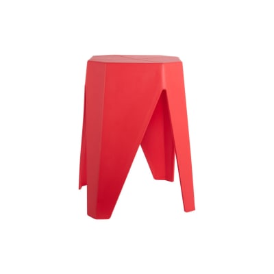 Tabouret d'appoint empilable rouge
