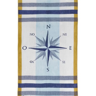 Serviette de plage velours 100x180 cm bleu nuit