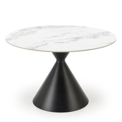 Table ronde  style marbre avec pied central 120cm