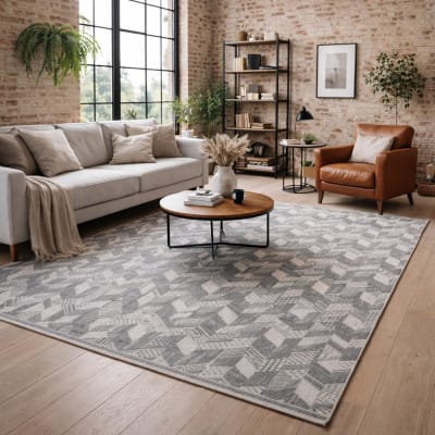 Tapis kilim 120x170 coton gris
