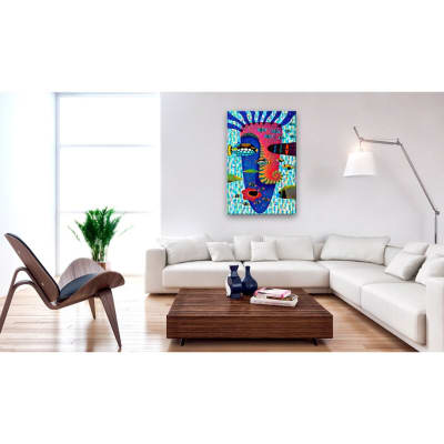 Tableau odyssée sous-marine 80 x 120 cm