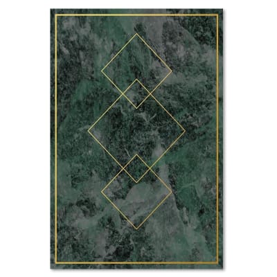 Tableau bois carrés dorés 80 x 120 cm