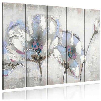 Tableau fleurs peintes 250 x 120 cm