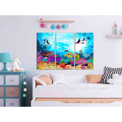 Tableau plaisir sous-marin (3 parties) 120 x 80 cm