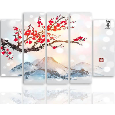 Tableau paysage japon 250 x 120 cm