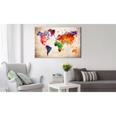 Tableau univers coloré 120 x 80 cm