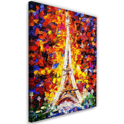 Tableau tour eiffel abstraite 80 x 120 cm