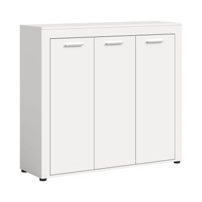 Meubles à chaussures 3 portes 120x37x108 cm blanc - jamo