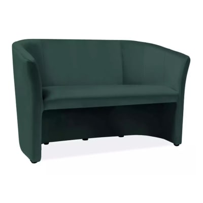 Canapé 2 places en velours vert contemporain 126x60x76cm
