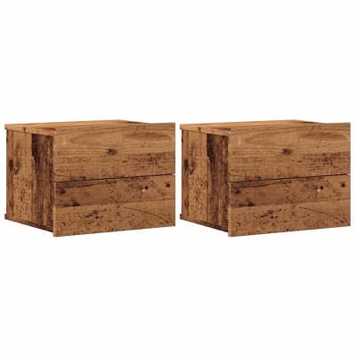 Tables de chevet  argile marron  40 x 32 x 30 cm