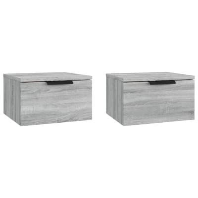 Tables de chevet  gris  34 x 30 x 20 cm