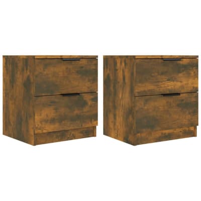 Tables de chevet bois transformé pacane marron  45 x 39 x 50 cm