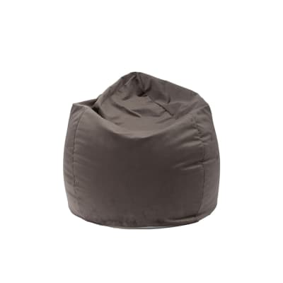Pouf poire velours - onyx