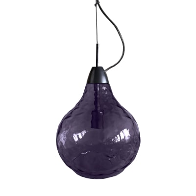 Suspension métal cloche lilas D30cm