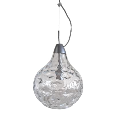 Suspension métal cloche transparent D30cm
